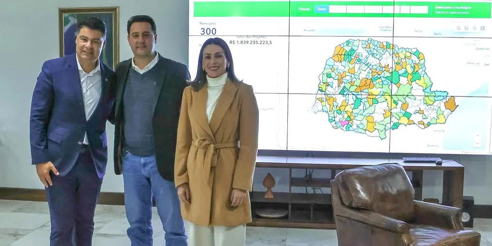 Marcelo Rangel, Ratinho Junior e Mabel Canto dialogaram, nesta terça-feira (10), na sede do governo