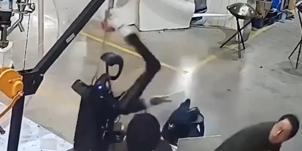 Máquina ficou descontrolada