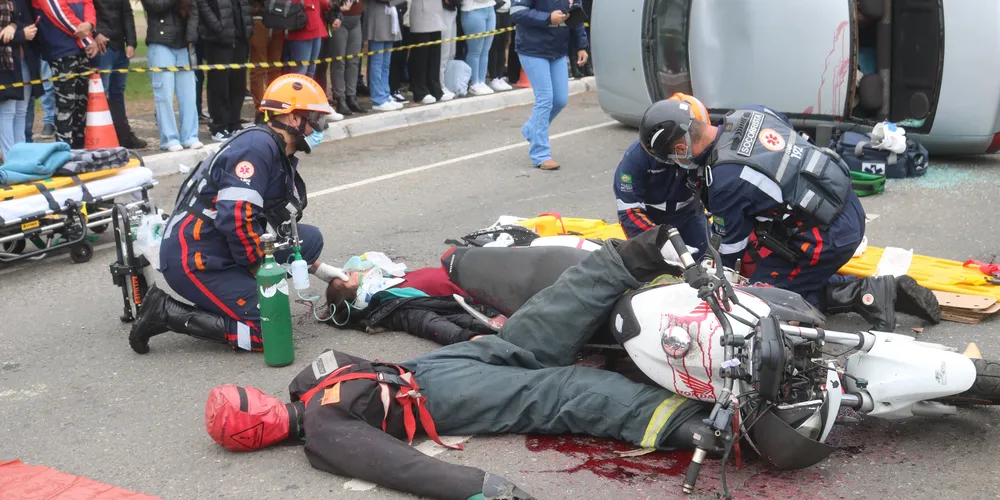 Boneco representou vítima em óbito