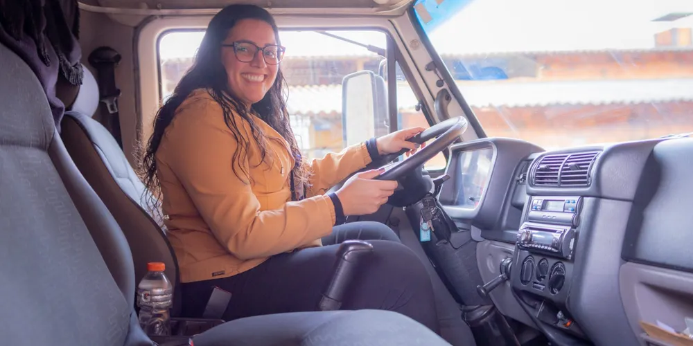 Para Juliane, dirigir é uma forma de lazer