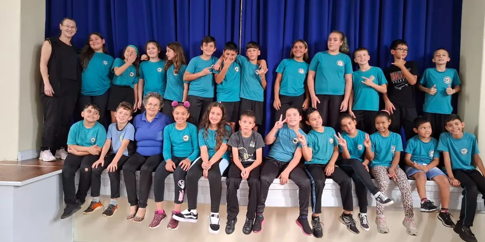 O resultado do trabalho da turma foi apresentado a toda a comunidade escolar