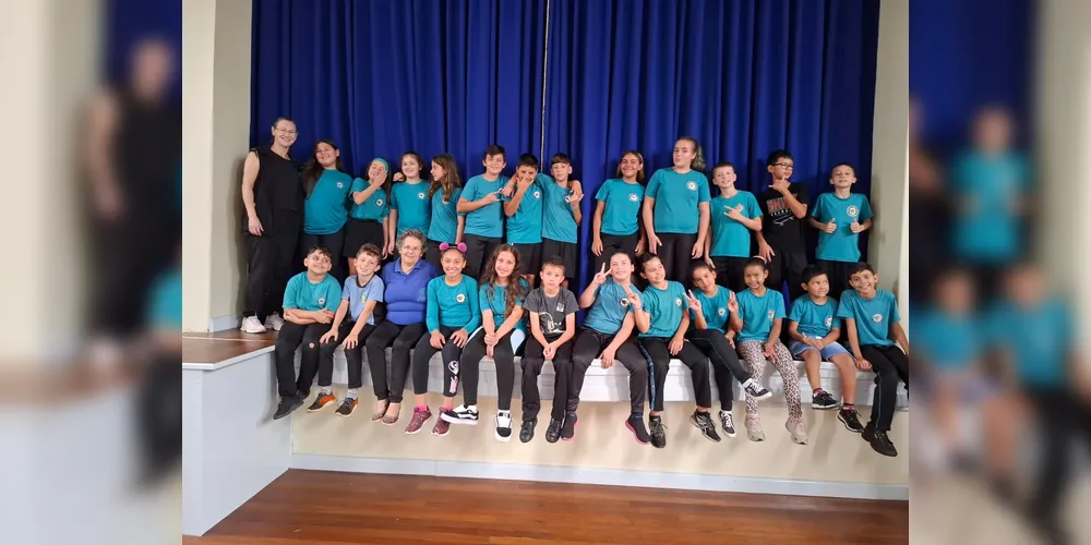 O resultado do trabalho da turma foi apresentado a toda a comunidade escolar