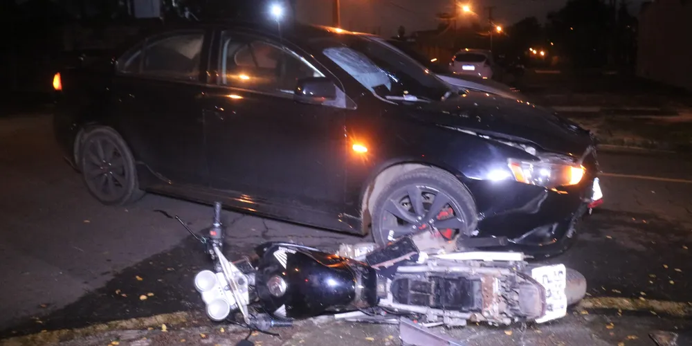 Motociclista foi encaminhado para o Hospital Regional