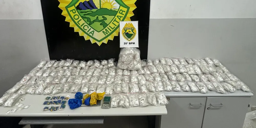 Porções da droga estavam embaladas para comercialização