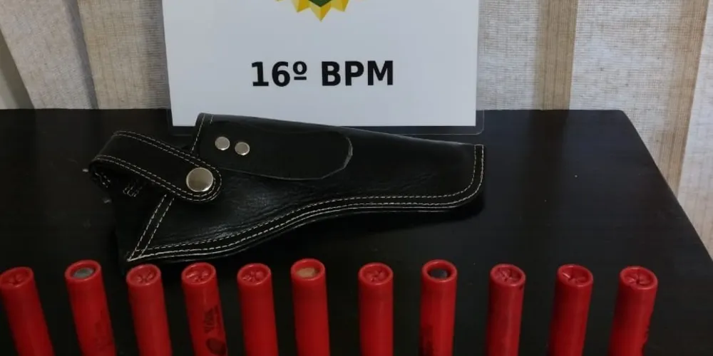 Foram apreendidas diversas munições.