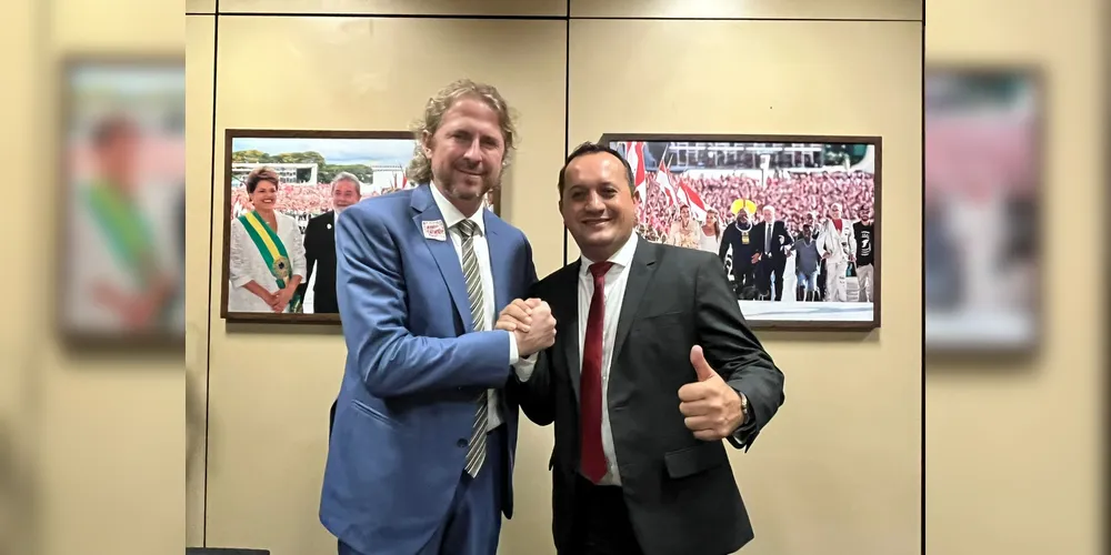 Deputado Zeca Dirceu e o prefeito Mario Cezar, em Brasília