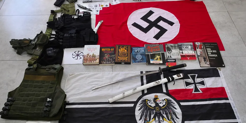 Material apreendido pela polícia