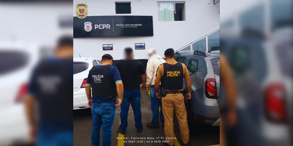 Polícia Civil com os condenados capturados nesta sexta-feira (9)