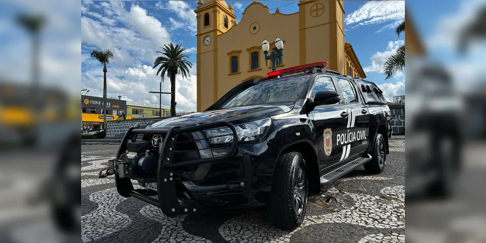 Camionete da Polícia Civil em Palmeira