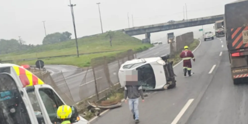 Capotamento ocorreu no sentido Curitiba
