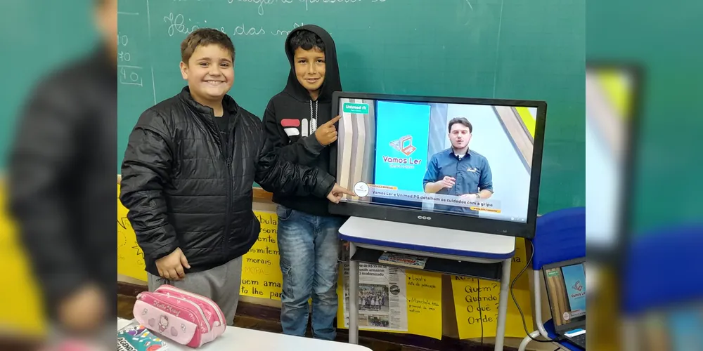 A partir da produção do Vamos Ler, a turma realizou reflexões sobre os cuidados com gripe e pôde transmitir o aprendizado a seus familiares