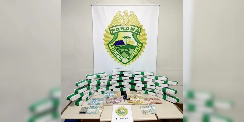 O suspeito detido e os materiais apreendidos foram encaminhados à delegacia