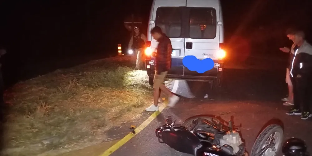 Motociclista foi encaminhado para um hospital de Ventania