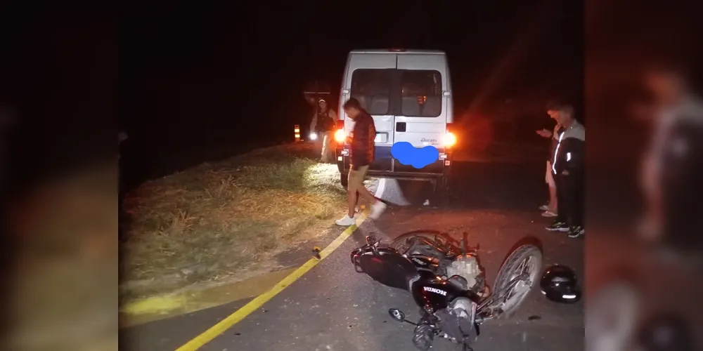 Motociclista foi encaminhado para um hospital de Ventania