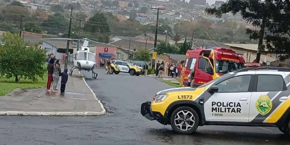 A vítima precisou ser atendida pelo médico da UTI Aérea do Samu