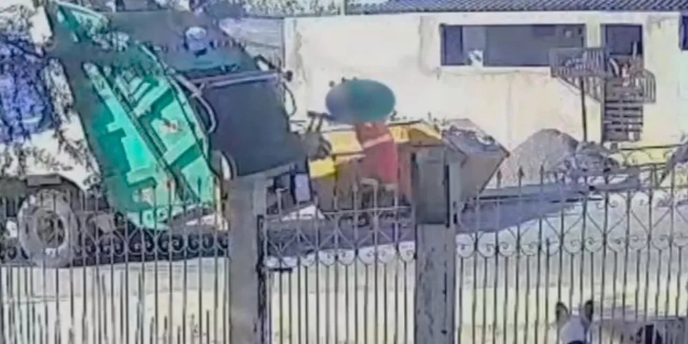 Coletor de lixo arremessa cadela para dentro de caminhão, após atropelamento