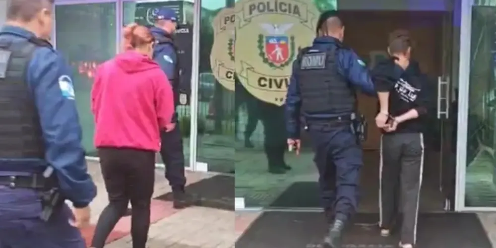 A mãe e um homem de 23 anos acabaram presos