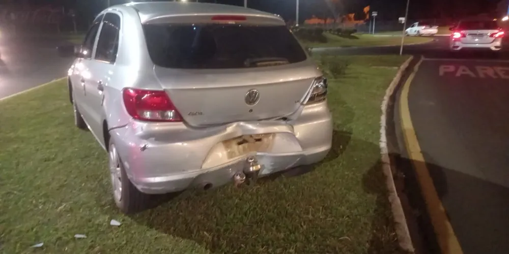 O Gol acabou acertado em sua traseira