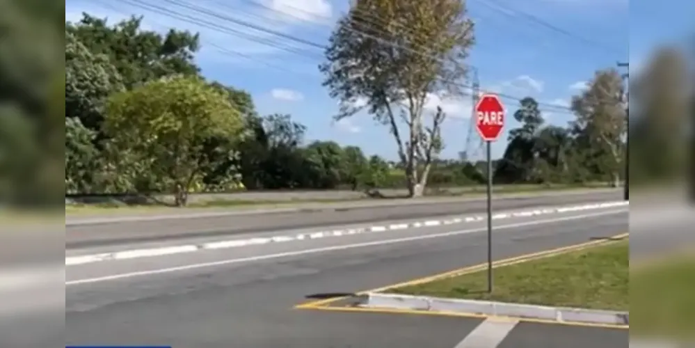 Na imagem, o local onde a vítima foi socorrida pelo Corpo de Bombeiros