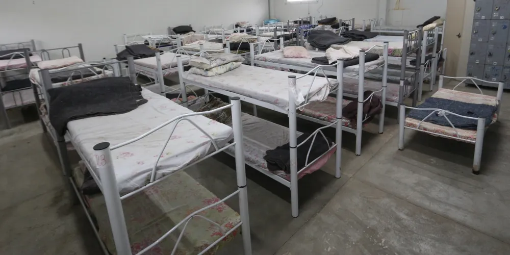 Albergue preparado para acolher pessoas em situação de rua