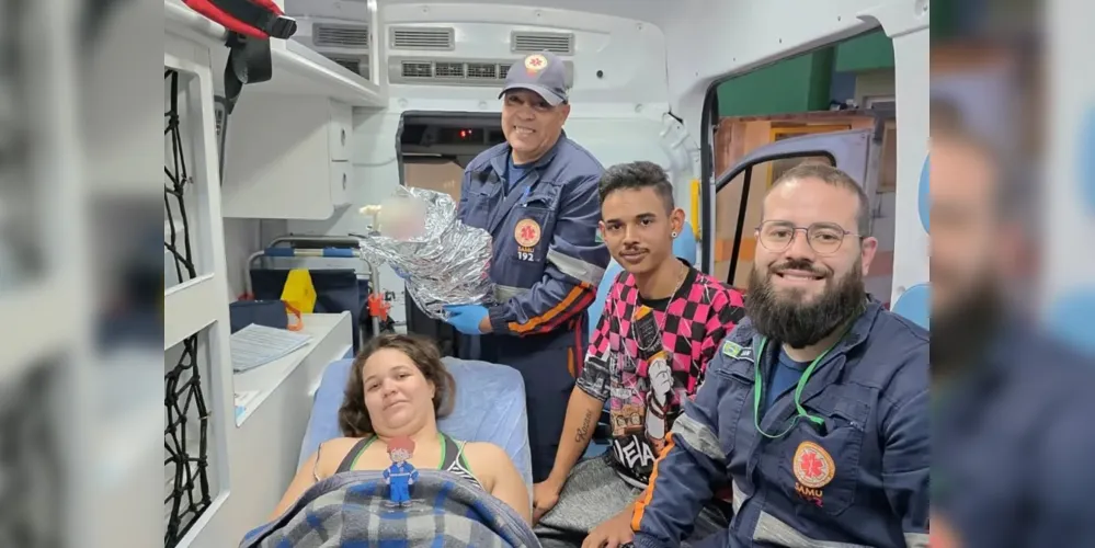 O bebê nasceu no acostamento da BR-277, em Curitiba