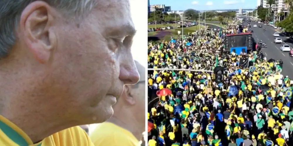 Jair Bolsonaro se emocionou e chorou nesta quarta-feira (07)