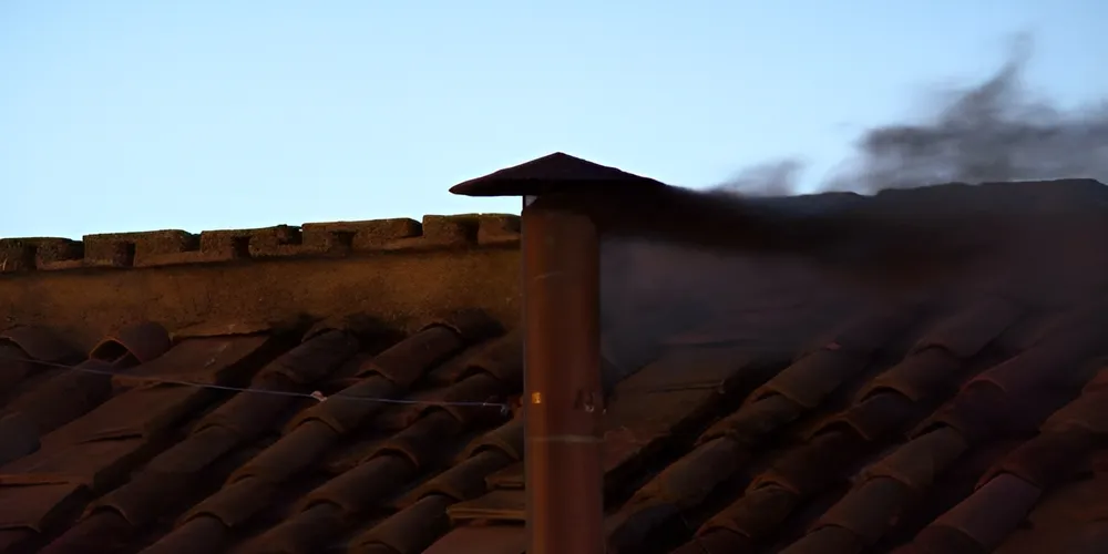 Fumaça pôde ser vista às 21h locais (16h de Brasília)