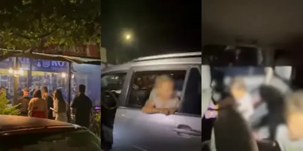 O homem era monitorado por tornozeleira eletrônica e foi encaminhado à delegacia, após deixar as crianças sozinhas no banco traseiro do veículo