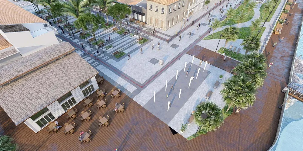 Representação da Orla Histórica de Guaratuba