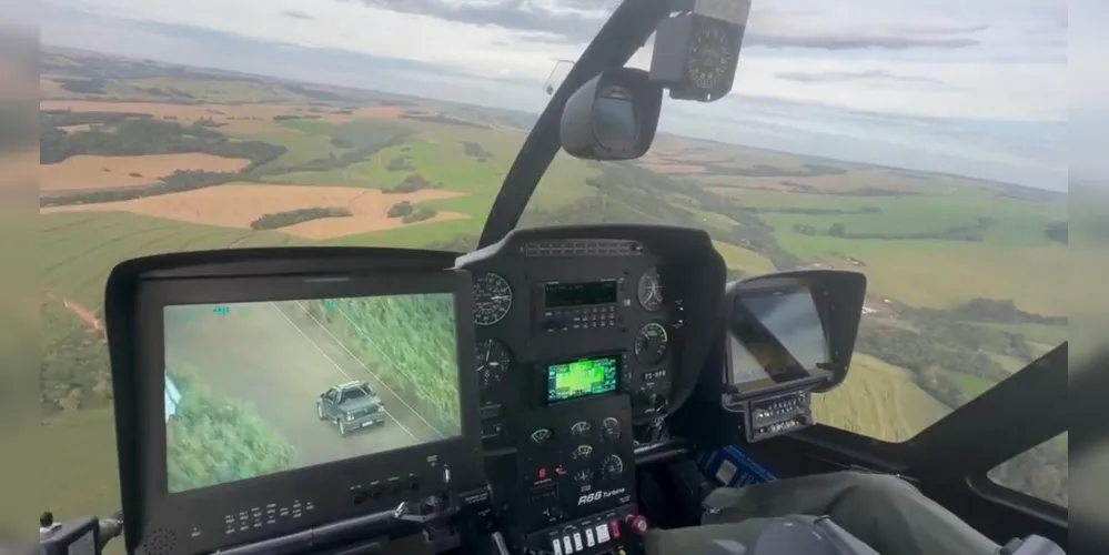 Aeronave do Projeto Falcão, ajudou a identificar veículo com carregamento de droga