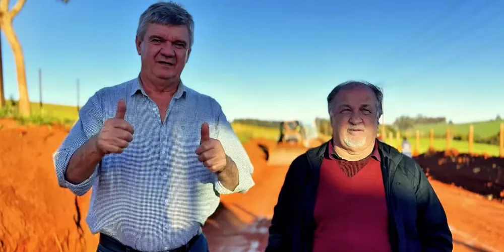 Juca Sloboda e Reginaldo Cheirubim estiveram no local das obras