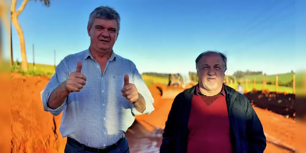 Juca Sloboda e Reginaldo Cheirubim estiveram no local das obras