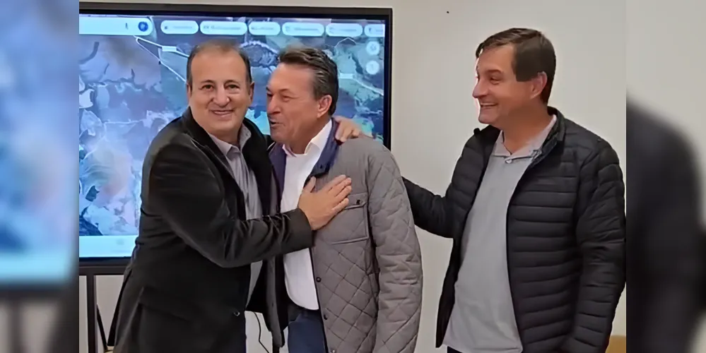 Moacyr Fadel, Márcio Nunes e Christiano Borges estiveram reunidos em Curitiba