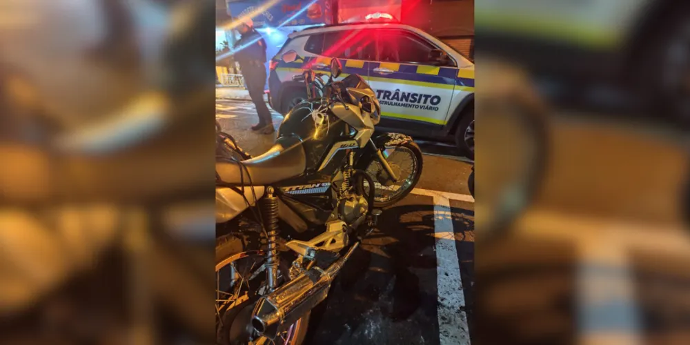 A motocicleta foi liberada para um condutor habilitado