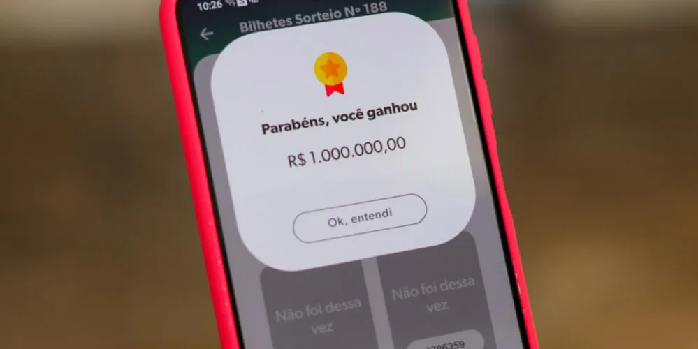 O ganhador levou R$ 1 milhão