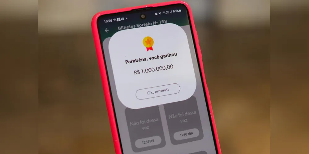 O ganhador levou R$ 1 milhão