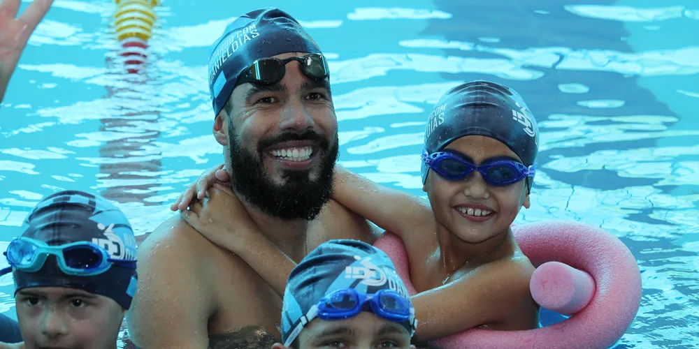 Daniel Dias em sua última visita na Arena Multiuso