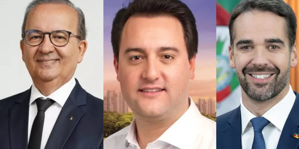 Jorginho Mello (SC), Ratinho Junior (PR) e Eduardo Leite (RS) são os governadores dos três estados do sul do Brasil