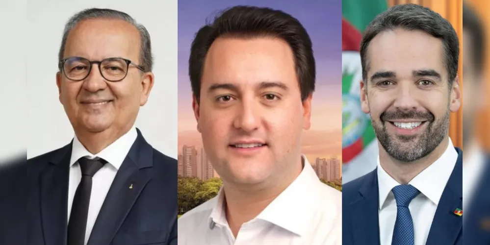 Jorginho Mello (SC), Ratinho Junior (PR) e Eduardo Leite (RS) são os governadores dos três estados do sul do Brasil