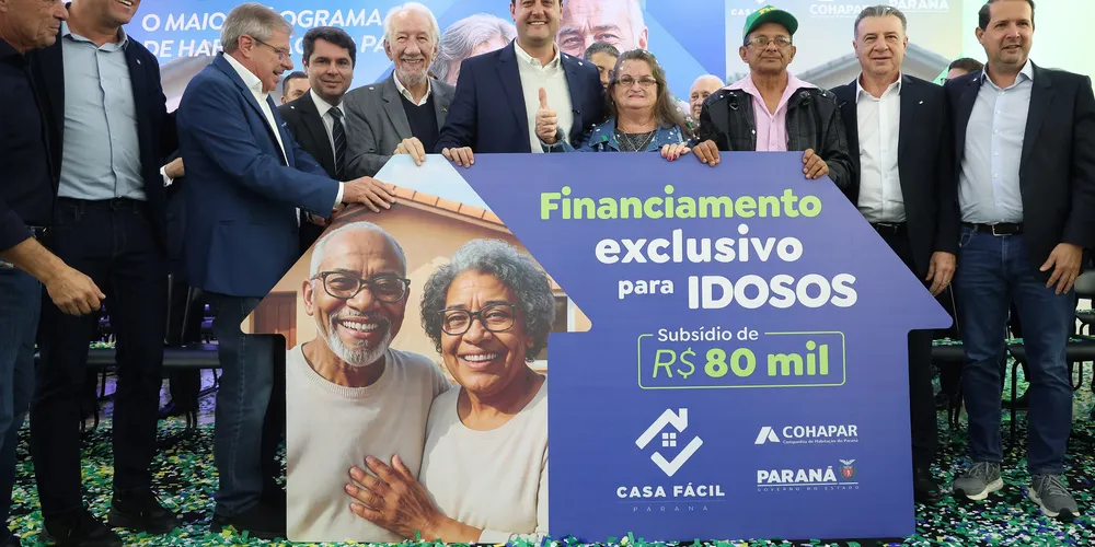 Paraná lança programa inédito no Brasil para idosos conquistarem o sonho da casa própria