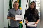 Prefeitura de Mallet entrega 150 tablets para alunos da Rede Municipal de Ensino