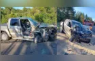 Batida entre caminhonetes deixa feridos na BR-153, em Tibagi