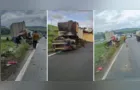 Acidente causa lentidão na BR-376, entre PG e Palmeira