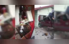 Caminhonete desgovernada invade casa em Irati; veja vídeo