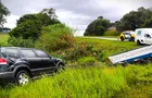 Duas pessoas ficam feridas após acidente na PR-151, em Castro