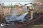 Fogo consome casa no Residencial Andorinhas, em Ponta Grossa