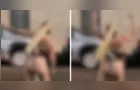 Mulher dança seminua após ser retirada de bar no Centro de PG; assista