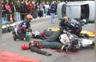 Veja fotos do simulado de acidente de trânsito no Centro de PG