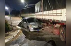 Caminhão atinge carro ao tentar realizar conversão no bairro Uvaranas