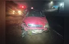 Motorista fica ferido após carro capotar na PR-160 em Telêmaco Borba